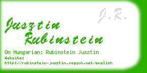 jusztin rubinstein business card